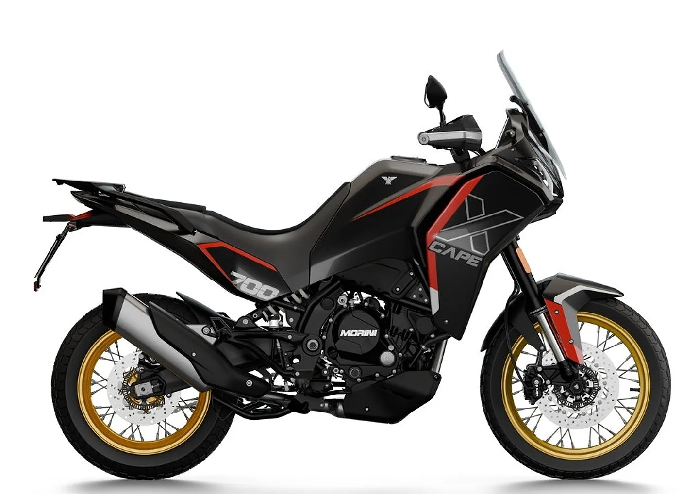 Moto Morini X-Cape 700 Black Ebony Golden Wheels, 2026. gads